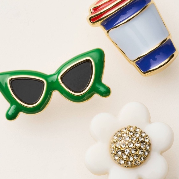 KATE SPADE x TARGET Earrings - Mixed Novelty Stud Earrings, 3-pack, New in Box - Picture 3 of 5